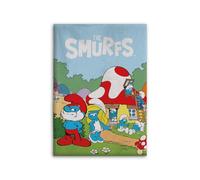 Aymax Couverture en Flanelle Smurf, Les Schtroumpf 110X150 cm. Couverture Douce