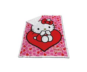 Aymax Couverture en Sherpa et Coral Hello Kitty Taille 120X150CM