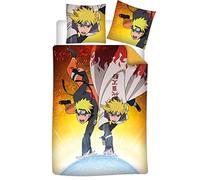 AYMAX Parure de lit Naruto et Minato Namikaze – 140 x 200 cm – 100% microfibre réversible