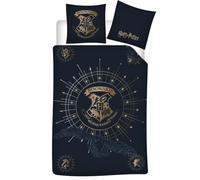 AYMAX Parure de Lit Harry Potter 1 Personne, Housse de Couette 140x200 cm + Taie d'oreiller 65x65 cm, 2 Pièces, Polycoton 52% Polyester 48% Coton