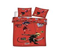 Housse de couette - Miraculous - Filles - 140 x 200 cm - Microfibre - Rouge