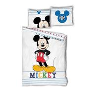 Aymax, Parure de lit Mickey, 100% Coton, Housse de Couette Réversible 140x200 cm + Taie d'oreiller 65x65 cm