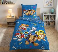 Aymax Parure de Lit Pat' Patrouille 3 Pièces - Housse de Couette 140x200 cm + Taie d'oreiller 63x63 cm + Drap Housse 90x190 cm - 100% Polyester Doux - Certifié Oeko-Tex - Design Chase, Marcus et Skye