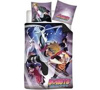 Aymax S.P.R.L Parure de Lit Boruto, 100% Coton, Housse de Couette Réversible 140x200 cm + Taie d'oreiller 65x65 cm