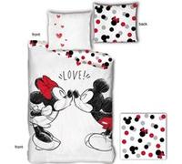 AYMAX Parure de lit réversible Disney Mickey et Minnie qui s'embrassent - -Love !- - 140 cm x 200 cm Multicolors G