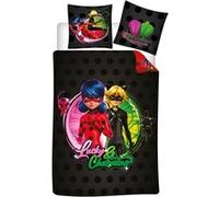 AYMAX Parure de lit réversible Miraculous - Ladybug Lucky and Charming - 140 cm x 200 cm Multicolors G
