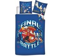 AYMAX Parure de lit réversible Sonic - -Final Battle- - 140 cm x 200 cm Multicolors G