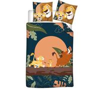 Aymax Parure DE LIT Roi Lion Housse de Couette en Polycoton Roi Lion Disney 140x200+65x65cm en Polycoton