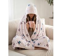 Aymax Stitch Couverture en Flanelle avec Capuche 120x150cm Lilo et Stitch