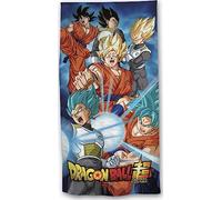 AYMAX S.P.R.L. Drap de Plage Dragon Ball Super ou Serviette de Bain Dragon Ball Super 70 X 140 Cm en Coton (Serviette Dragon Ball) (Drap de Plage Dragon Ball - B)