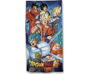 AYMAX S.P.R.L. Drap de Plage Dragon Ball Super ou Serviette de Bain Dragon Ball Super 70 X 140 Cm en Coton (Serviette Dragon Ball) (Drap de Plage Dragon Ball - B)