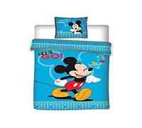Aymax Parure de lit Disney Mickey Mouse 140 x 200 cm + 63 x 63 cm Multicolore Taille Unique