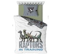 AYMAX S.P.R.L. Parure de lit Jurassic World - Housse de Couette 140x200 cm + 1 Taie d'oreiller 63x63 cm Microfibre Dinosaure