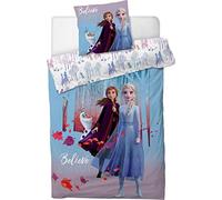 Aymax S.P.R.L. Parure de lit Reine des Neiges 2 - Housse de Couette Disney 140x200 cm + Taie d'oreiller 63x63 cm