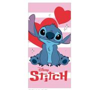 Aymax Serviette de Plage Stitch Coeur 70x140cm 100% Coton 320G/M2