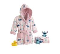 Aymax, Set Bain Enfant Stitch Disney 3-4 Ans - Peignoir Capuche + Serviette 50x100 cm + Gant Toilette | Aloha | 100% Polyester (FR/ES, Âge, 7 ans, Taille normale)