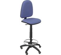 Ayna bali tabouret bleu clair roulettes parquet
