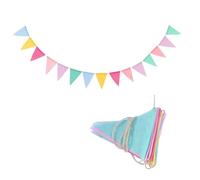 AYNKH 15 Drapeaux Fanions Guirlande, 4M Drapeaux de Triangle en Toile de Jute Multicolore pour Chambre à Coucher, Fêtes d'anniversaire ou Décoration de Mariage
