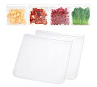 AYNKH 6 Pack réutilisable gallon sac de congélation, 27 * 28CM / 10.6 * 11 pouces très grande épaisseur ziplock silicone plastique étanche sandwich snack fruit Bag préparation de repas
