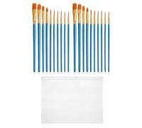 AYNKH Lot de 20 pinceaux de peinture en nylon pour peinture acrylique, peinture à l'huile, peinture sur le visage, aquarelle, gouache pour enfants et adultes