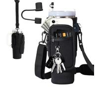 AYNKH Stanley - Sac à gobelet Stanley pour 1 200 ml, porte-gobelet Stanley avec housse de paille en silicone, sac de transport pour bouteille d'eau avec bandoulière, poche pour téléphone, accessoires
