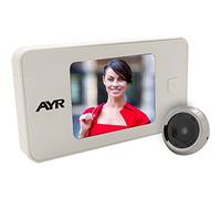 AYR 752 Judas numérique de porte avec écran LCD de 3,2" blanc et chrome
