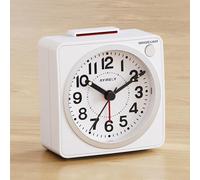 AYRELY® Petit réveil Matin de Voyage analogique 6.6×3.5 cm-Ultra Compact, Silencieux sans tic-tac, à Piles avec Snooze et éclairage, Horloge de Chevet rétro