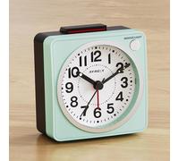 AYRELY® Petit réveil Matin de Voyage analogique 6.6×3.5 cm-Ultra Compact, Silencieux sans tic-tac, à Piles avec Snooze et éclairage, Horloge de Chevet rétro