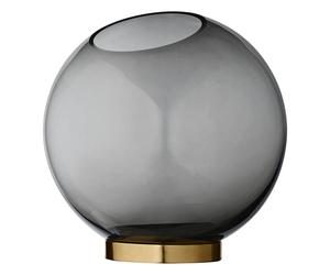 AYTM Vase Globe L noir-laiton