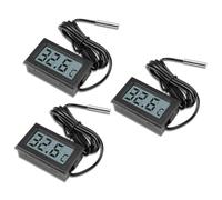 AYWHP Lot de 3 mini thermomètres LCD numériques, moniteur numérique LCD de la température avec capteur extérieur, thermomètre de surveillance de la température avec sonde pour réfrigérateur
