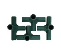 AYWTIUN Connecteur De Cadre Rond Connecteurs de Construction Cadre Serre en Plastique, 16mm, 4 pièces, Structure Jardin extérieur Vert, Adaptateur Joints Poteau, Supports à 3 Voies