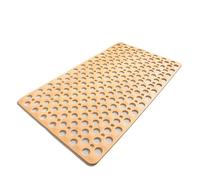 AYWTIUN Tapis de Bain Tapis de Salle Bain antidérapant, Trou Rond, Fuite avec Ventouse, Massage sécurité, Sol, for Les Pieds, Grande Taille Tapis de Douche antidérapant Senior(Orange,75x43cm)
