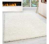 Ayyildiz Teppich - Tapis Shaggy uni pour Salon Duveteux, polypropylène, crème, 80 x 250 cm