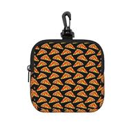 AYYQWE Sac de rangement carré avec imprimé pizza savoureuse pour voyage, cosmétiques, bureau, trajet, organisateur cadeau