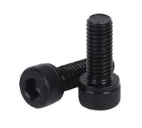 AYYSSM 100 pièces M2x3/4/5/6/8/10/12mm en Acier allié Allen à Six pans Creux à tête cylindrique Noire vis Boulon Fixation de Meubles(M2X8 100PCS)