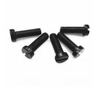 AYYSSM Vis à rainurer Fendue à tête de Fromage Fendue en Acier Noir(20mm,M5 (10Pcs))