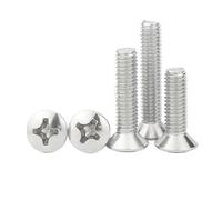 AYYSSM Vis à tête fraisée bombée à Empreinte cruciforme en Acier Inoxydable 304 M2 M2.5 M3 M4 M5 M6(40mm,M4 (10PCS))