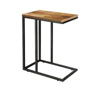 Ayztantine Table d’appoint Side Table C Shaped Small Corner | Table de chevet avec cadre en métal, support for ordinateur portable, table basse for canapé, salon