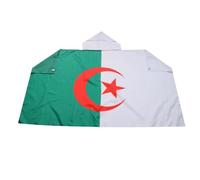 AZ FLAG Drapeau Algérie 150x90 cm - Cape Drapeau Algérien 100% Polyester Avec Manches Intégrées - Body Flag 80g