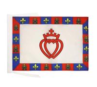 AZ FLAG Drapeau Armoiries de la Vendée 45x30 cm Polyester 100D Cordelettes | Usage intérieur et extérieur Drapeau décoratif vendéen catholique coutures doubles et bords renforcés