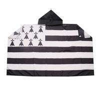 AZ FLAG Drapeau Bretagne 150x90 cm - Cape Drapeau Breton France 100% Polyester avec Manches Intégrées - Body Flag 80g