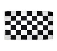 AZ FLAG - Drapeau Damier noir et blanc - 90x60 cm - Drapeau À Damiers - Course Automobile - Formule 1 100% Polyester Avec Oeillets Métalliques Intégrés - Pavillon 50 g