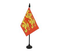 AZ FLAG - Drapeau De Table Basse-Normandie - 15x10 cm - Mini Drapeau Bas-Normand De Bureau 100% Polyester Avec Hampe De 25cm Et Socle En Plastique Noir