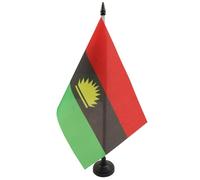 AZ FLAG Drapeau de Table Biafra indépendantiste au Nigéria 21x14 cm | Usage intérieur Drapeau de bureau du Movement for the Actualization of the Sovereign State of Biafra polyester 100D