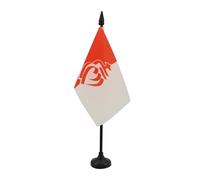 AZ FLAG - Drapeau De Table Département de la Vendée - 15x10 cm - Mini Drapeau Cœur Vendéen De Bureau 100% Polyester Avec Hampe De 25cm Et Socle En Plastique Noir