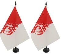 AZ FLAG Drapeau de Table Département de la Vendée 21x14 cm Socle Plastique (Lot de 2)
