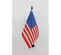 AZ FLAG - Drapeau De Table Etats-Unis 1891-1896 44 étoiles 21x14 cm - Petit Drapeau Américain Ancien De Bureau 100% Polyester Avec Hampe De 25cm Et Socle En Plastique Noir