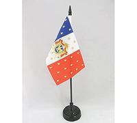 AZ FLAG - Drapeau De Table Etendard de Napoléon III - 15x10 cm - Mini Drapeau Du Second Empire De Bureau 100% Polyester Avec Hampe De 25cm Et Socle En Plastique Noir
