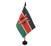 AZ FLAG Drapeau de Table Kenya 15x10 cm Polyester 100D Socle Plastique