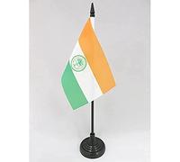 AZ FLAG - Drapeau De Table Miami - 15x10 cm - Mini Drapeau De La Ville De Miami De Bureau 100% Polyester Avec Hampe De 25cm Et Socle En Plastique Noir